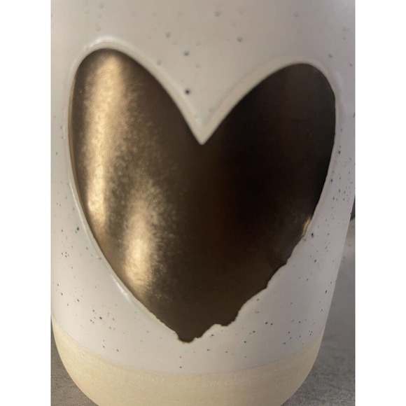 Cream & Speckled Mugs with Bronze Colored Star & Heart (Set of 2) - Picture 8 of 13